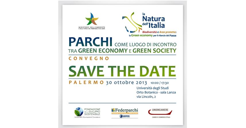 A Palermo, il 30 ottobre, si parla di  parchi punto d’incontro tra green economy e green society