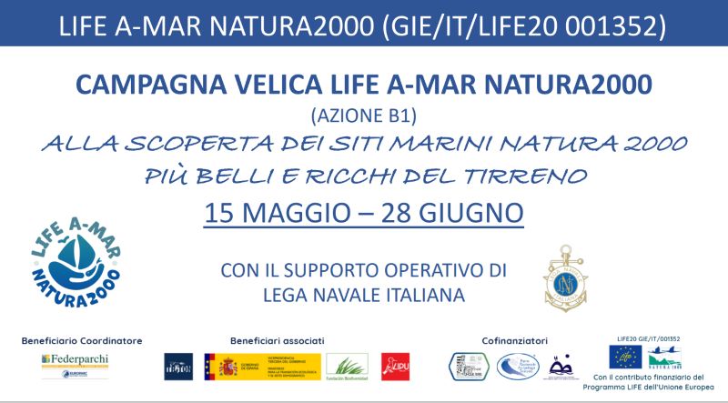 Al via la campagna velica LifeAMAR Natura2000: vele spiegate verso i siti marini protetti